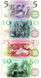 Lia Antootica - set 4 banknotes 5 10 25 50 Sivar Pirate-Notes 2017 - Fantasy - Polymer - UNC