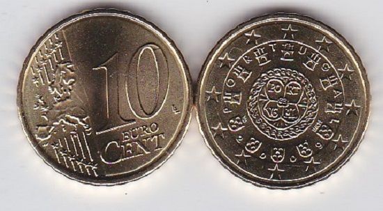 Португалия - 10 шт х 10 Cent 2009 - UNC