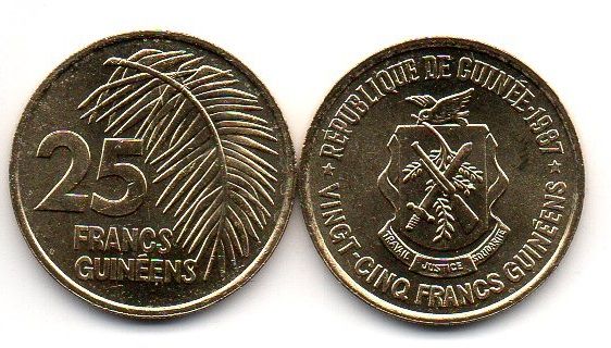 Гвінея - 25 Francs 1987 - UNC