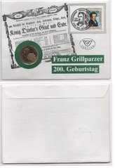 Austria - 20 Schilling 1993 - 200th anniversary of the birth of Franz Grillparzer - in an envelope - UNC