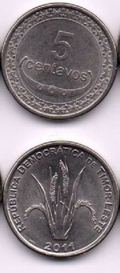 Timor - 5 Centavos 2011 - UNC