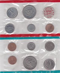 USA - mint set 11 coins 1 1 Dime 1 1 1 5 5 Cents 1/4 1/4 1/2 1/2 Dollar 1971 + token - UNC