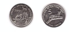 Eritrea - 5 Cents 1997 - aUNC