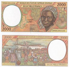 Central African St. / CAR - 2000 Francs 1999 - P. 303Ff - letter F - UNC