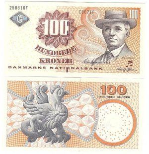 Данія - 100 Kroner 2007 - P. 61g - UNC