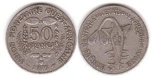 West African St. - 50 Francs 1975 - VF / F
