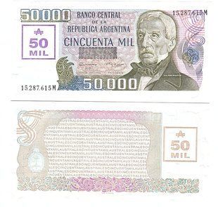 Аргентина - 50000 Australes 1989 - P. 332 - UNC