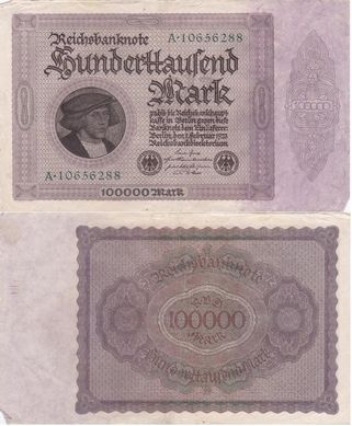 Німеччина - 100000 Mark 1923 - P. 83a - A10656288 - VF
