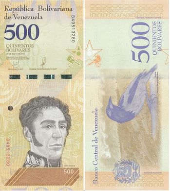 Венесуела – 5 шт х 500 Bolivares 18.05. 2018 - UNC