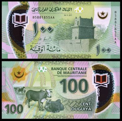 Мавритания - 5 шт х 100 Ouguiya 2017 ( 2018 ) - Polymer - UNC