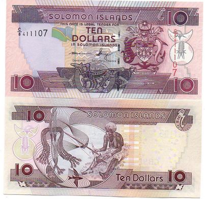Solomon Islands - 10 Dollars 2011 - Pick 27 - Prefix C/8 - sign 10 - UNC