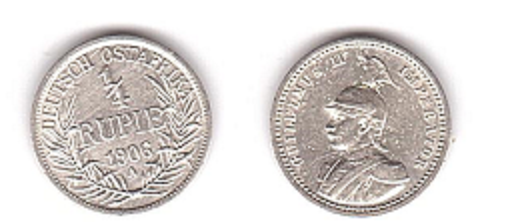 Німеччина Східна Африка - 1/4 Rupie 1906 - A - aUNC