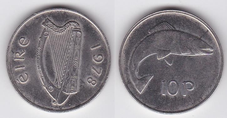 Ірландія - 10 Pence 1978 - VF