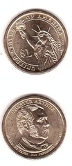 USA - 1 Dollar 2012 - P - Chester Arthur - 21th President - UNC