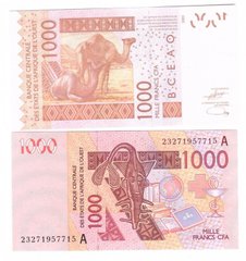 West African St. / Ivory Coast - 1000 Francs 2023 - letter A - aUNC