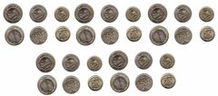 Turkey - 5 pcs х set 3 coins 25 50 Kurus 1 Lira 2023 - UNC