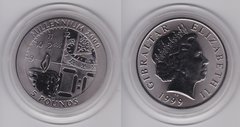 Gibraltar - 5 Pounds 1999 - Millennium - metal titanium - in capsule - UNC