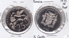 Ямайка - 25 Cents 1973 - в холдере - Proof