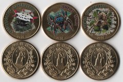 Fantasy - Isla de Childe - set 3 coins x 2 Pounds 2024 - Spiders - UNC