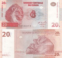 Congo DR - 20 Francs 1997 - Pick 88A - UNC