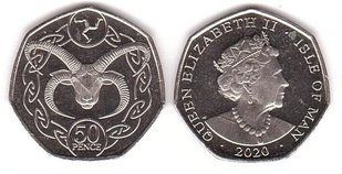 Острів Мен - 50 Pence 2020 - UNC