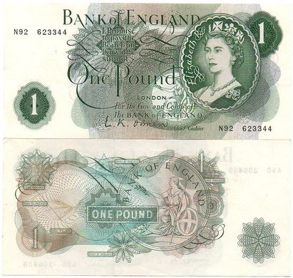 Великобритания / Англия - 1 Pound 1960 - Pick 374a - XF