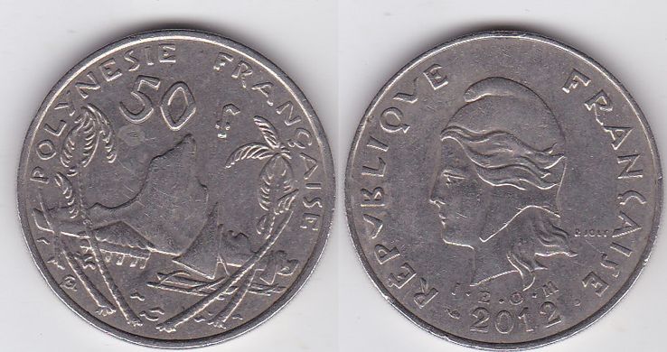 Французька Полінезія - 50 Francs 2012 - VF