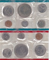 США - mint набор 12 монет 1 1 Dime 1 1 5 5 Cents 1/4 1/4 1/2 1/2 1 1 Dollar 1975 - aUNC / XF