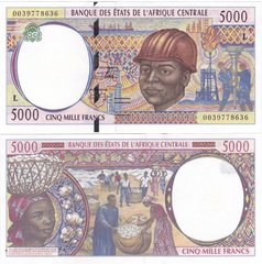 Центральная Африка / Габон - 5000 Francs 2000 - P. 404Lf - Letter L - UNC