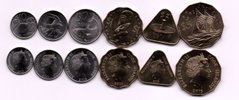 Острова Кука - набор 6 монет 10 20 50 Cents 1 2 5 Dollars 2015 - UNC