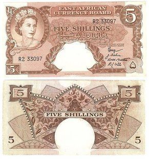 Восточная Африка - 5 Shillings 1958 - 1960 - 4 signatures - P. 37 - VF+