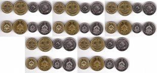 Honduras - 5 pcs х set 4 coins 5 10 20 50 Centavos 1991 - 2016 - UNC