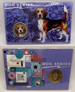 Fantasy / Pagan - 3 Dollars 2025 - Бигль / Beagle - in folder - UNC
