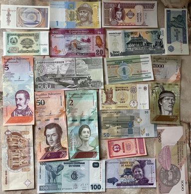 World - # 5 - набор 100 банкнот мира - все разные - UNC