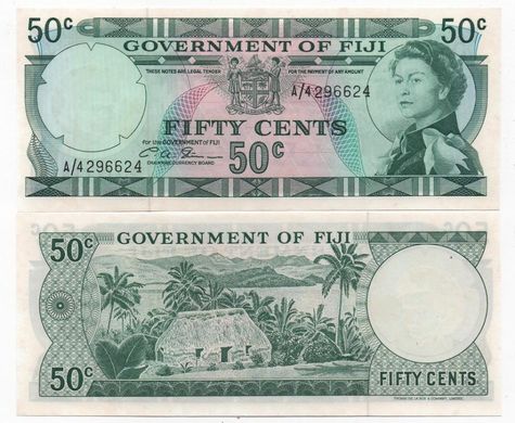 Fiji - 50 Cents 1971 - P. 64b - aUNC / UNC