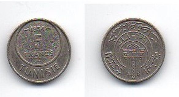 Тунис - 5 Francs 1954 - UNC