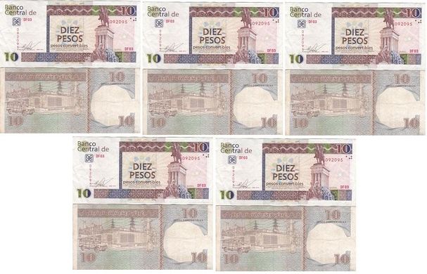 Cuba - 5 pcs х 10 Pesos 2011 - VF