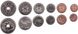 Папуа - Новая Гвинея - 5 шт х набор 6 монет 1 2 5 10 20 Toea + 1 Kina 2004 - 2014 - UNC / aUNC