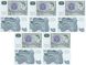 Sweden - 5 pcs х 10 Kronor 1981 - P. 52e - different series - aUNC / XF