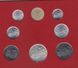 Ватикан - набір 8 монет 1 2 5 10 20 50 100 ( 500 срібло ) Lire 1969 - на картонці - aUNC / XF