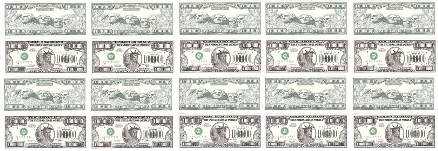 США - 10 шт х 1000000 Dollars 2001 - Сувенир - UNC