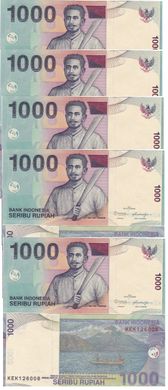 Indonesia - 10 pcs x 1000 Rupiah 2012 ( 2000 ) - P. 141l - UNC
