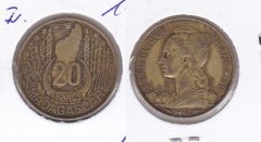 Madagascar - 20 Francs 1953 - in folder - VF