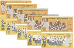 Фиджи - 5 шт х 7 Dollars 2022 - s. FIJ - UNC