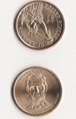США - 1 Dollar 2010 - D - Abraham Lincoln / Авраам Линкольн - 16-й президент - UNC