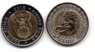 ЮАР - 5 Rand 2018 - Nelson Mandela - UNC