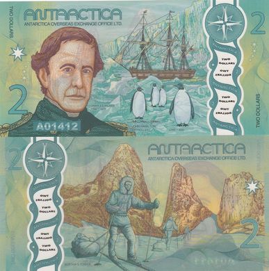 Антарктика - 2 Dollars 2020 - UNC