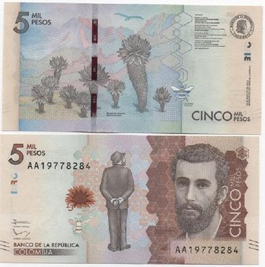 Колумбія - 5000 Pesos 2015 - Pick 459a - UNC