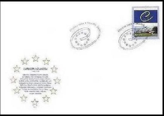 2586 - Эстония - 1999 - 50-летний юбилей Совета Европы - КПД