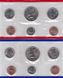 США - набор 10 монет 1 1 Dime 1 1 5 5 Cents 1/4 1/4 1/2 1/2 Dollar 1996 - P - D + 2 token - в запайці - UNC